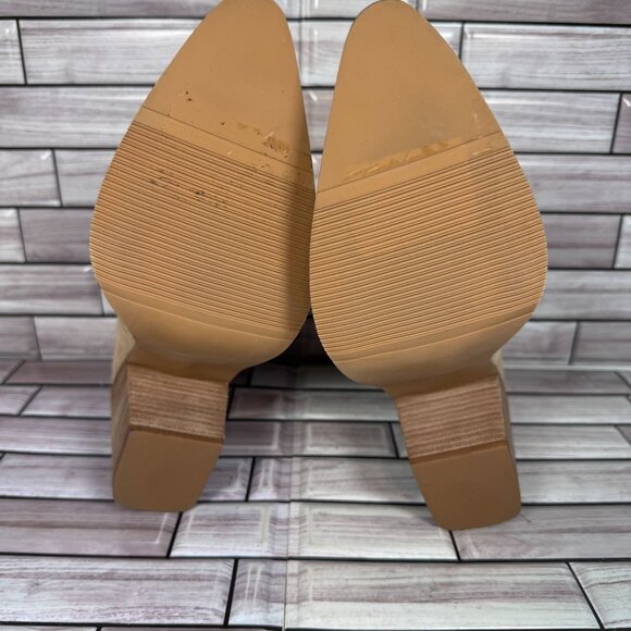 Lisa Vicky Women's Taupe Beige Suede Pointed Toe Booties Shoe Size 11-NEW - Picture 8 of 9